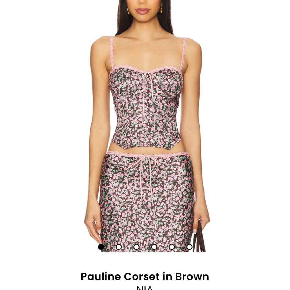 Floral Pink and Black Midi Dress